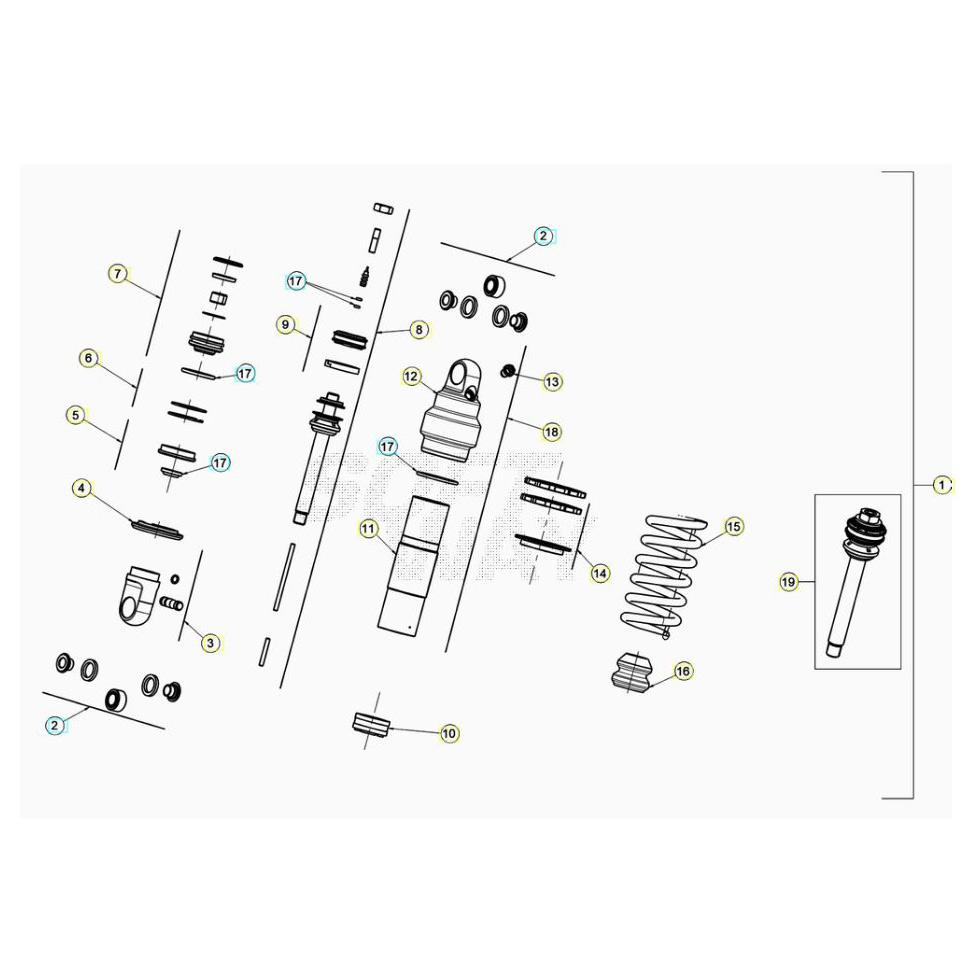 Beta EVO200 20 Schwingarm/Federbein 2 Ersatzteile Beta EVO200 20 Schwingarm/Federbein 2 Ersatzteile