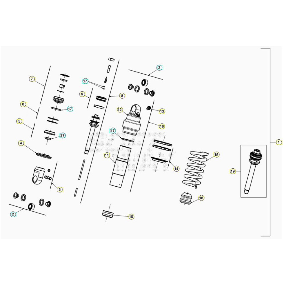 Beta EVO250 20 Schwingarm/Federbein 2 Ersatzteile Beta EVO250 20 Schwingarm/Federbein 2 Ersatzteile