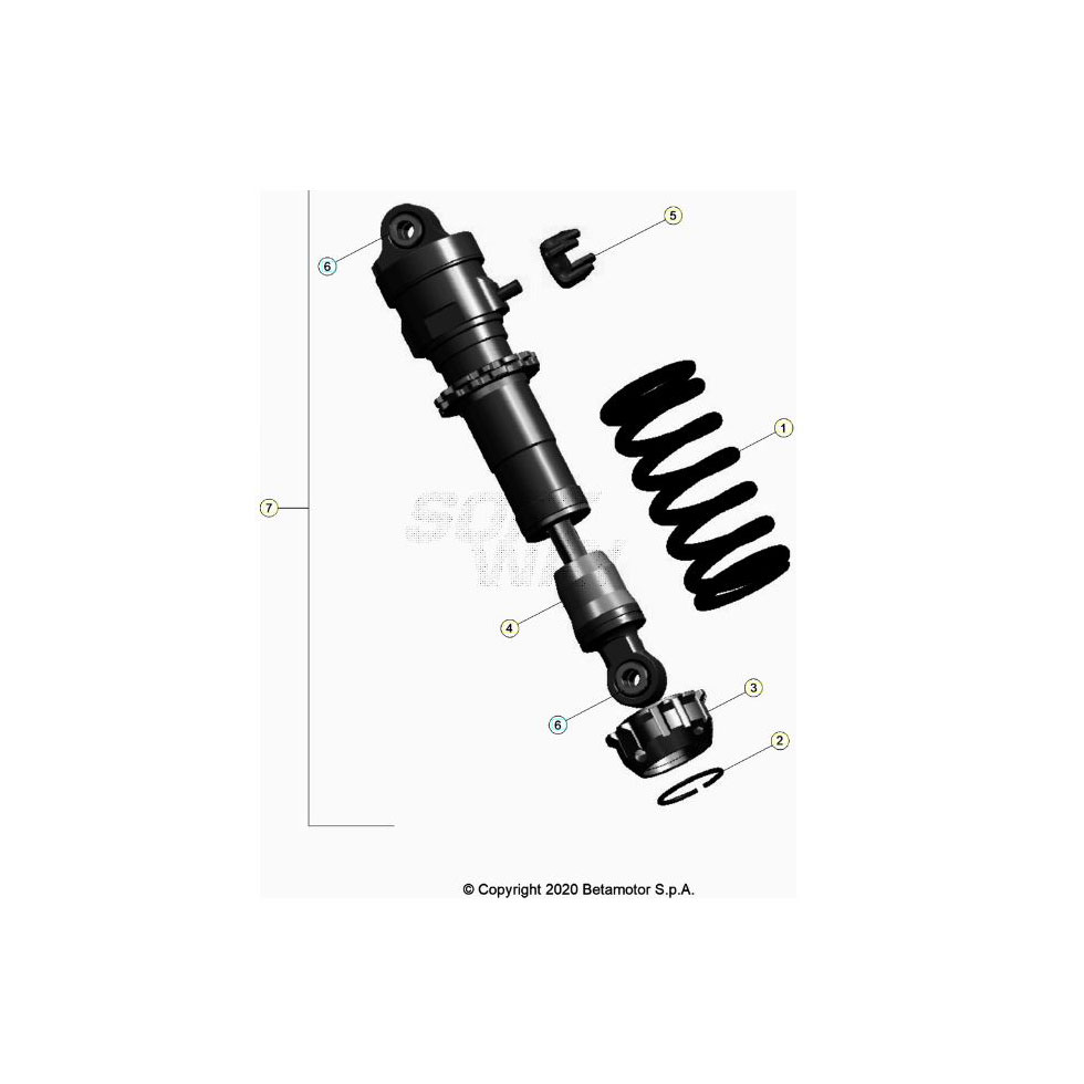Beta  EVO250 Factory 20 Schwingarm/Federbein Ersatzteile