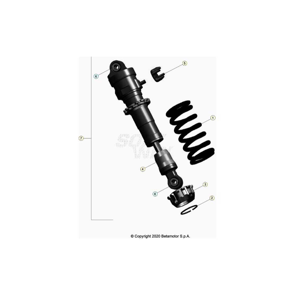 Beta EVO250 Factory 21 Schwingarm/Federbein Ersatzteile Beta EVO250 Factory 21 Schwingarm/Federbein Ersatzteile