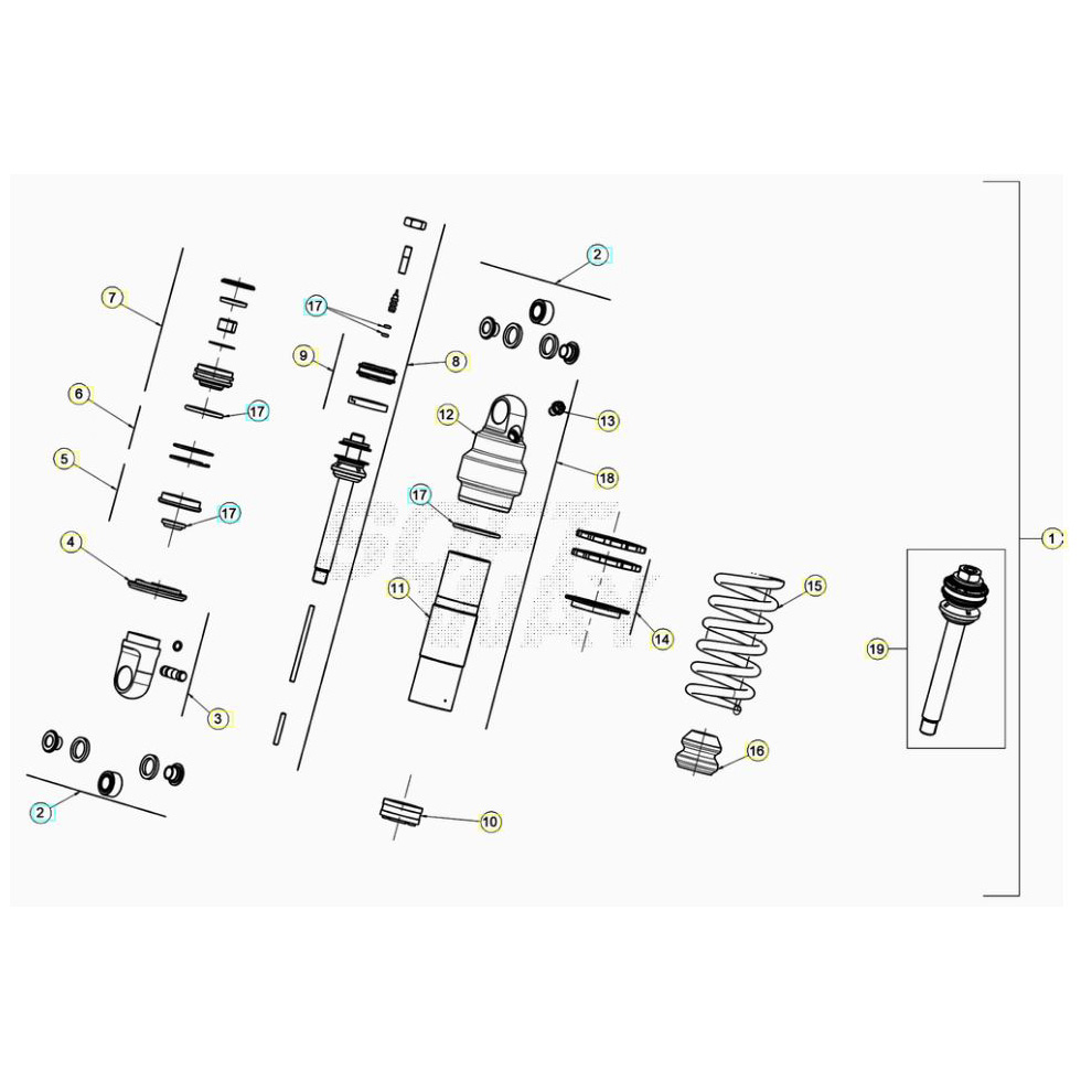 Beta EVO300 2T 23 Schwingarm/Federbein 2 Ersatzteile Beta EVO300 2T 23 Schwingarm/Federbein 2 Ersatzteile