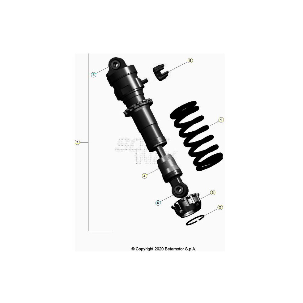 Beta EVO300 Factory 21 Schwingarm/Federbein Ersatzteile