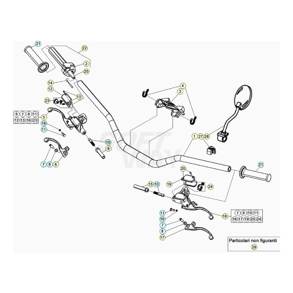 Beta EVO250 23 Lenker/Armaturen Ersatzteile Beta EVO250 23 Lenker/Armaturen Ersatzteile
