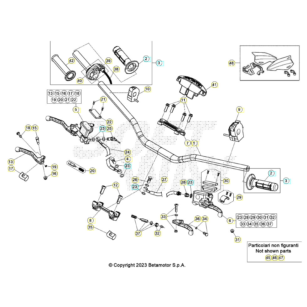 Beta RR125RC 24 Lenker/Armaturen Ersatzteile