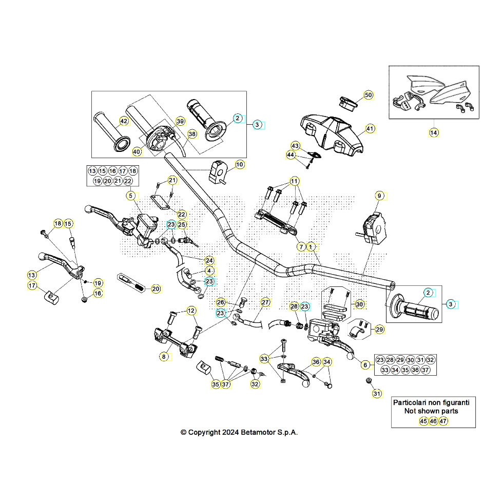 Beta RR125RC 25 Lenker/Armaturen Ersatzteile Beta RR125RC 25 Lenker/Armaturen Ersatzteile
