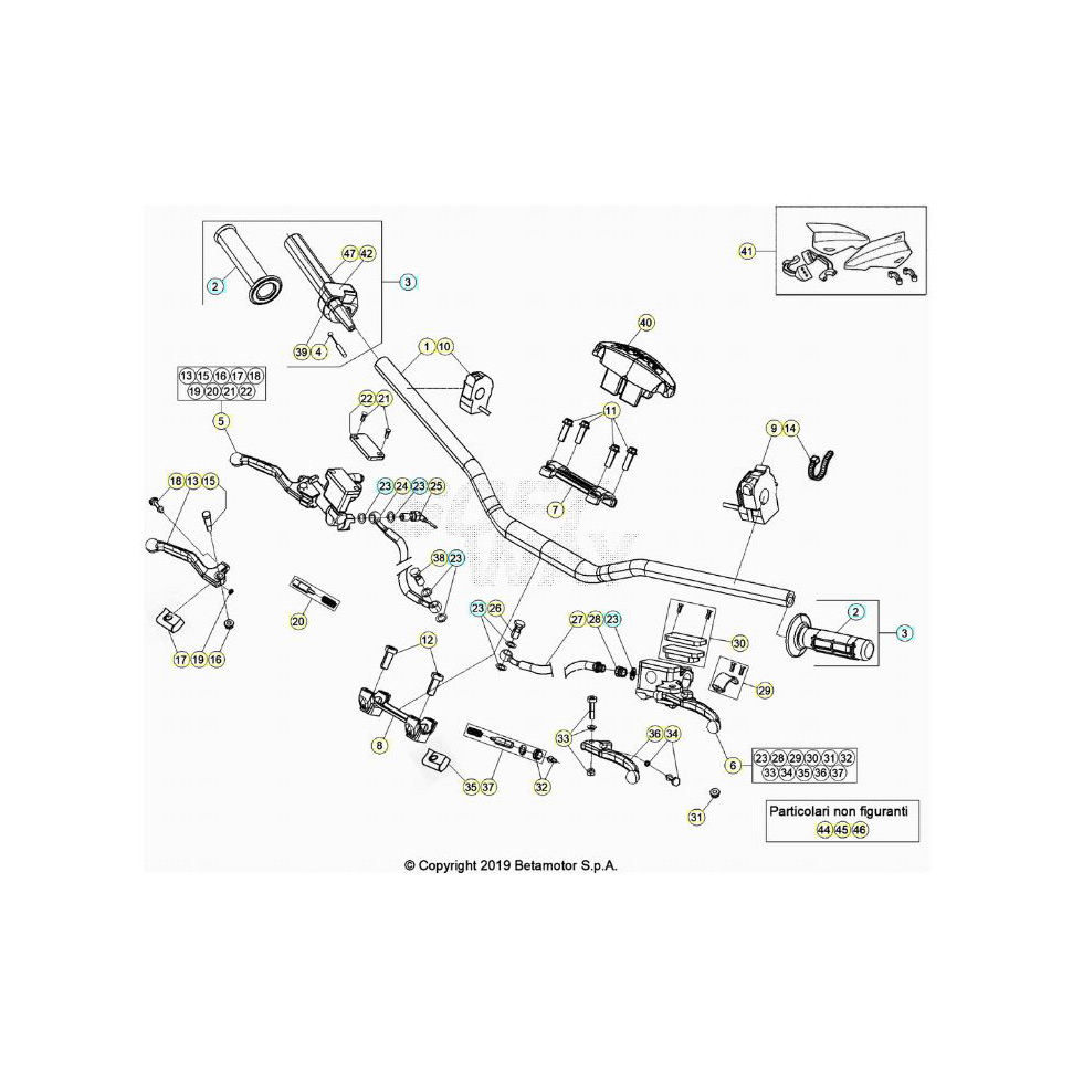 Beta RR350RC 20 4T Lenker/Amaturen Ersatzteile Beta RR350RC 20 4T Lenker/Amaturen Ersatzteile