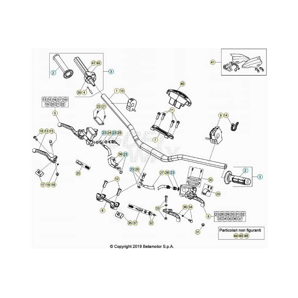 Beta RR390RC 20 4T Lenker/Amaturen Ersatzteile