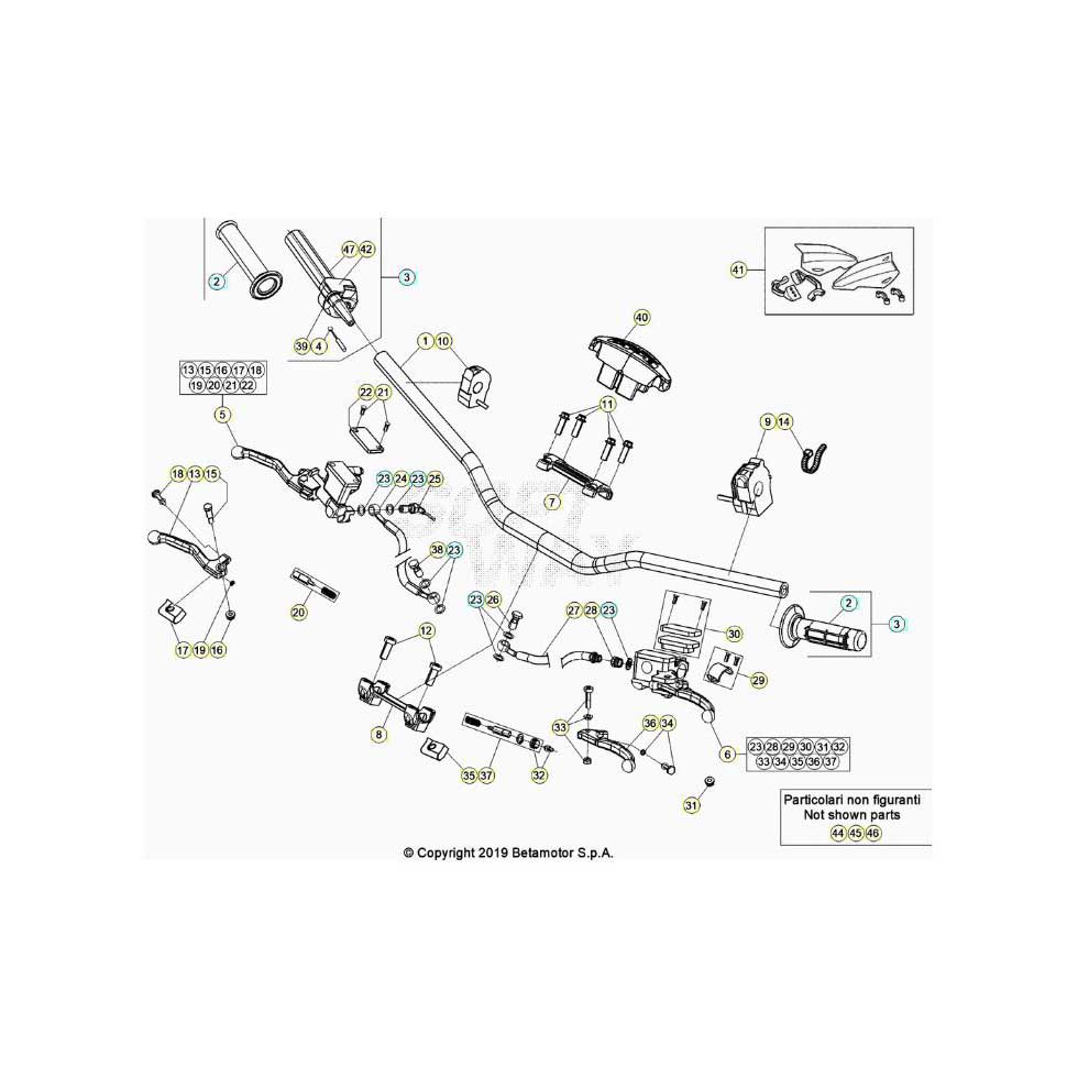 Beta RR390RC 21 4T Lenker/Amaturen Ersatzteile Beta RR390RC 21 4T Lenker/Amaturen Ersatzteile