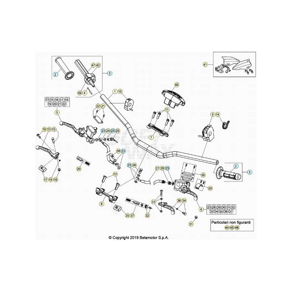 Beta RR480RC 21 4T Lenker/Amaturen Ersatzteile
