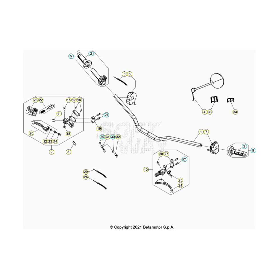 Beta RR50 23 Lenker/Armaturen Ersatzteile Beta RR50 23 Lenker/Armaturen Ersatzteile