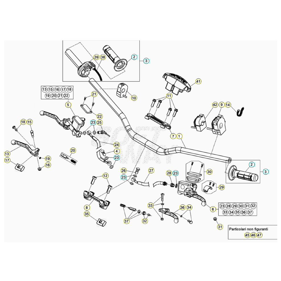 Beta Xtrainer250 22 Lenker/Armaturen Ersatzteile Beta Xtrainer250 22 Lenker/Armaturen Ersatzteile
