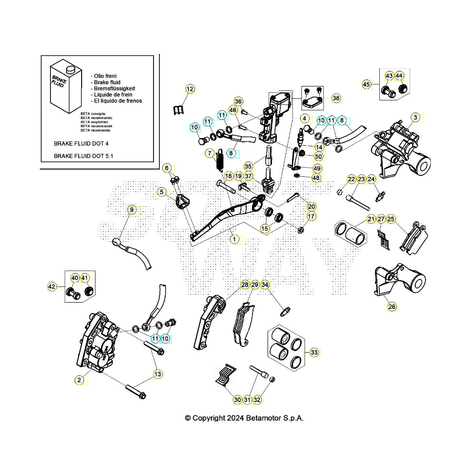 Beta RR125 25 Bremsen Ersatzteile Beta RR125 25 Bremsen Ersatzteile