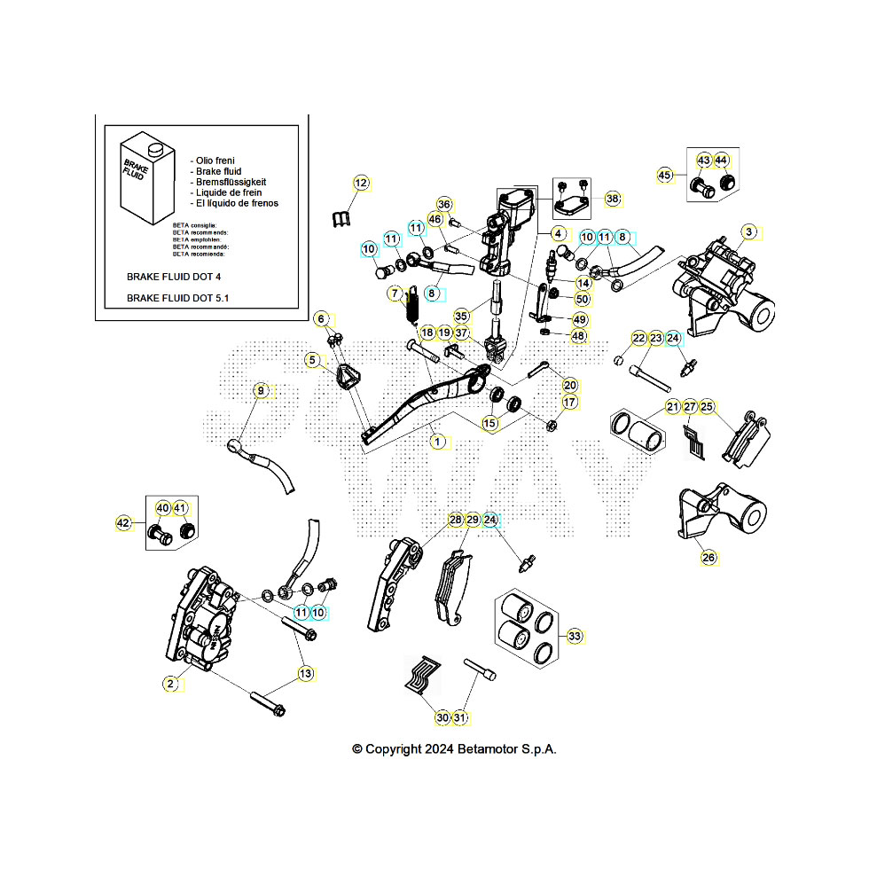 Beta RR125RC 25 Bremsen Ersatzteile