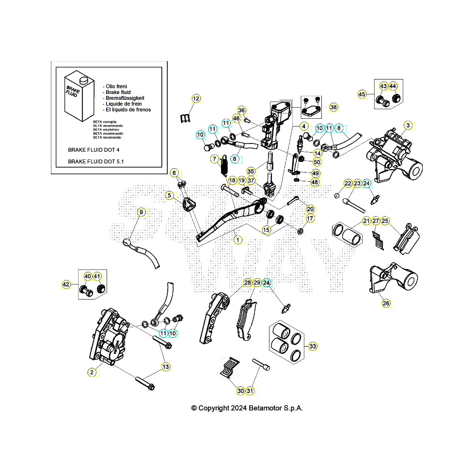 Beta RR200RC 25 Bremsen Ersatzteile Beta RR200RC 25 Bremsen Ersatzteile