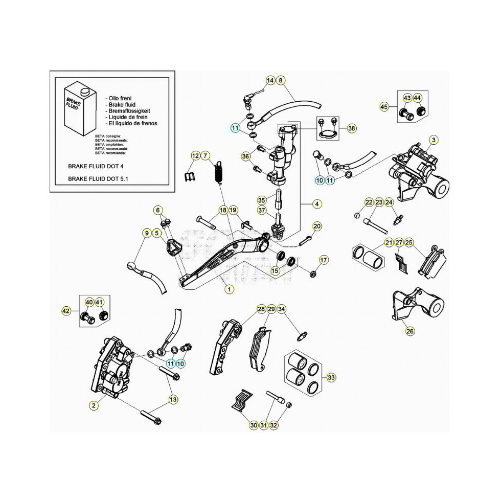 Beta RR250 24 Bremsen Ersatzteile