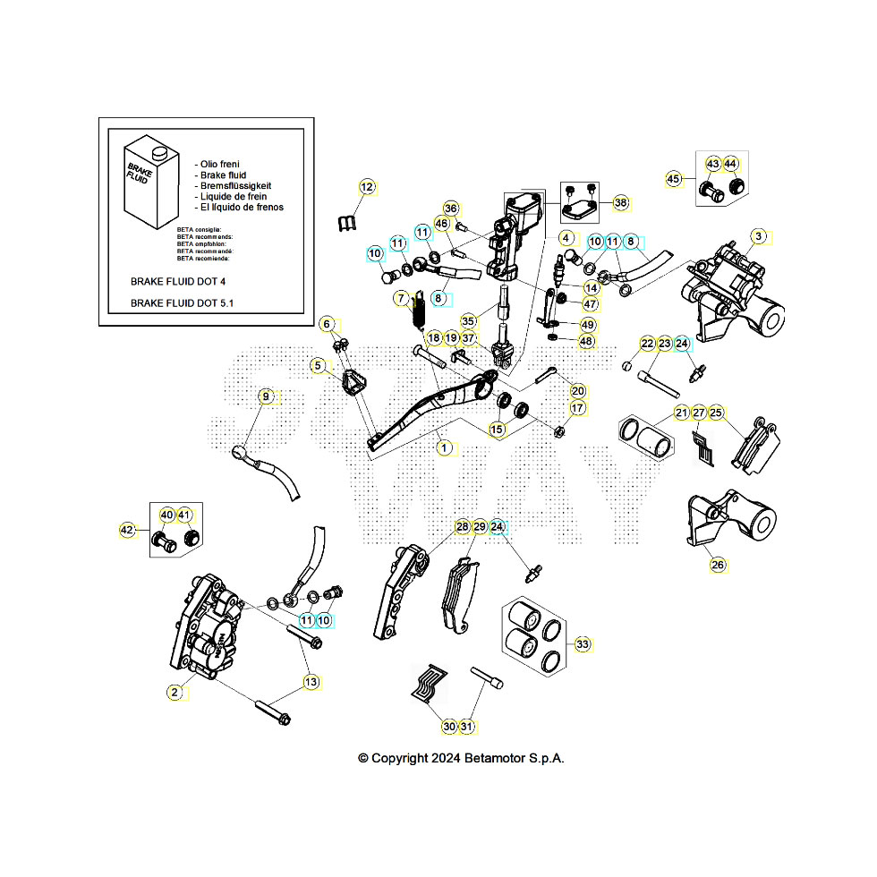 Beta RR250RC 25 Bremsen Ersatzteile