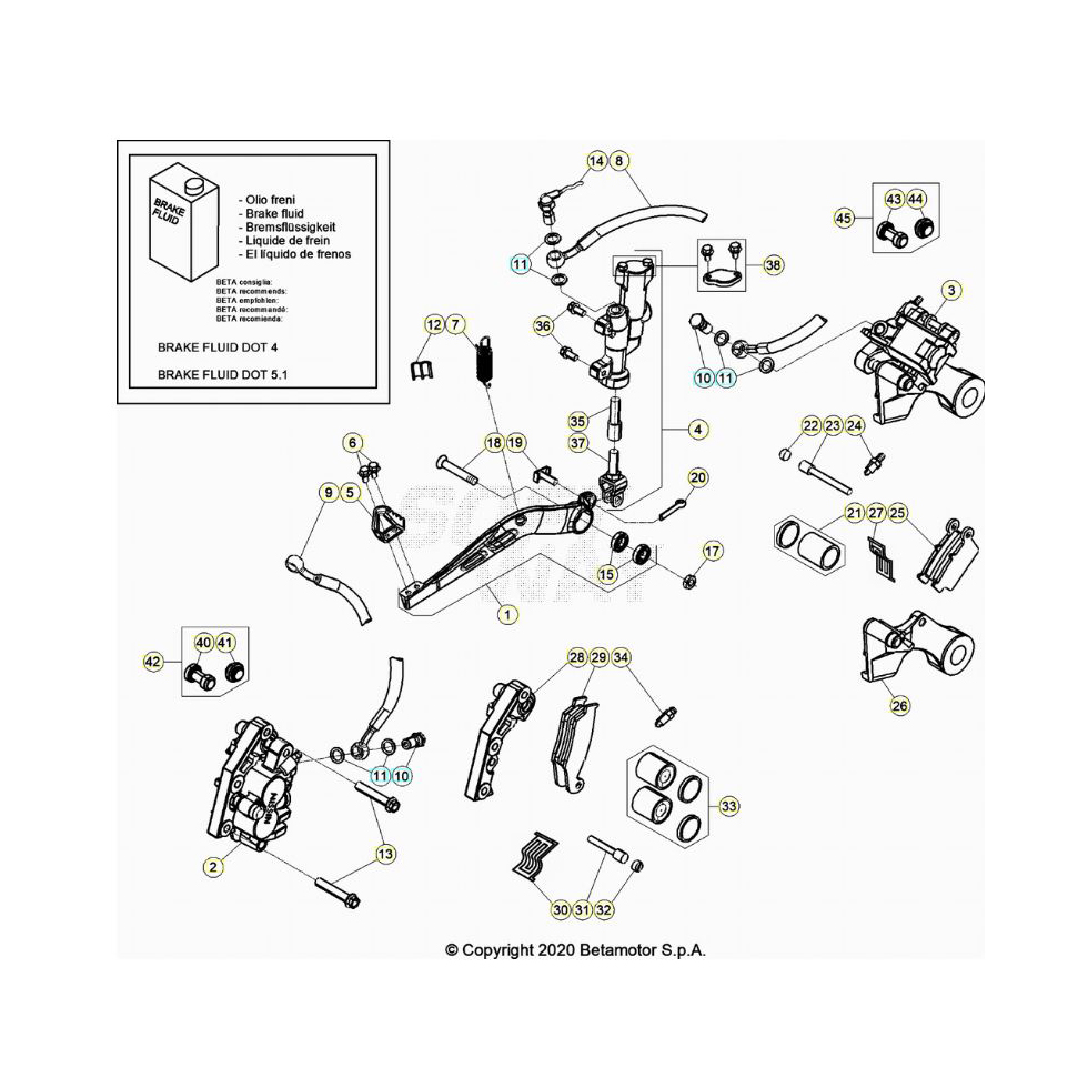 Beta RR300 24 Bremsen Ersatzteile