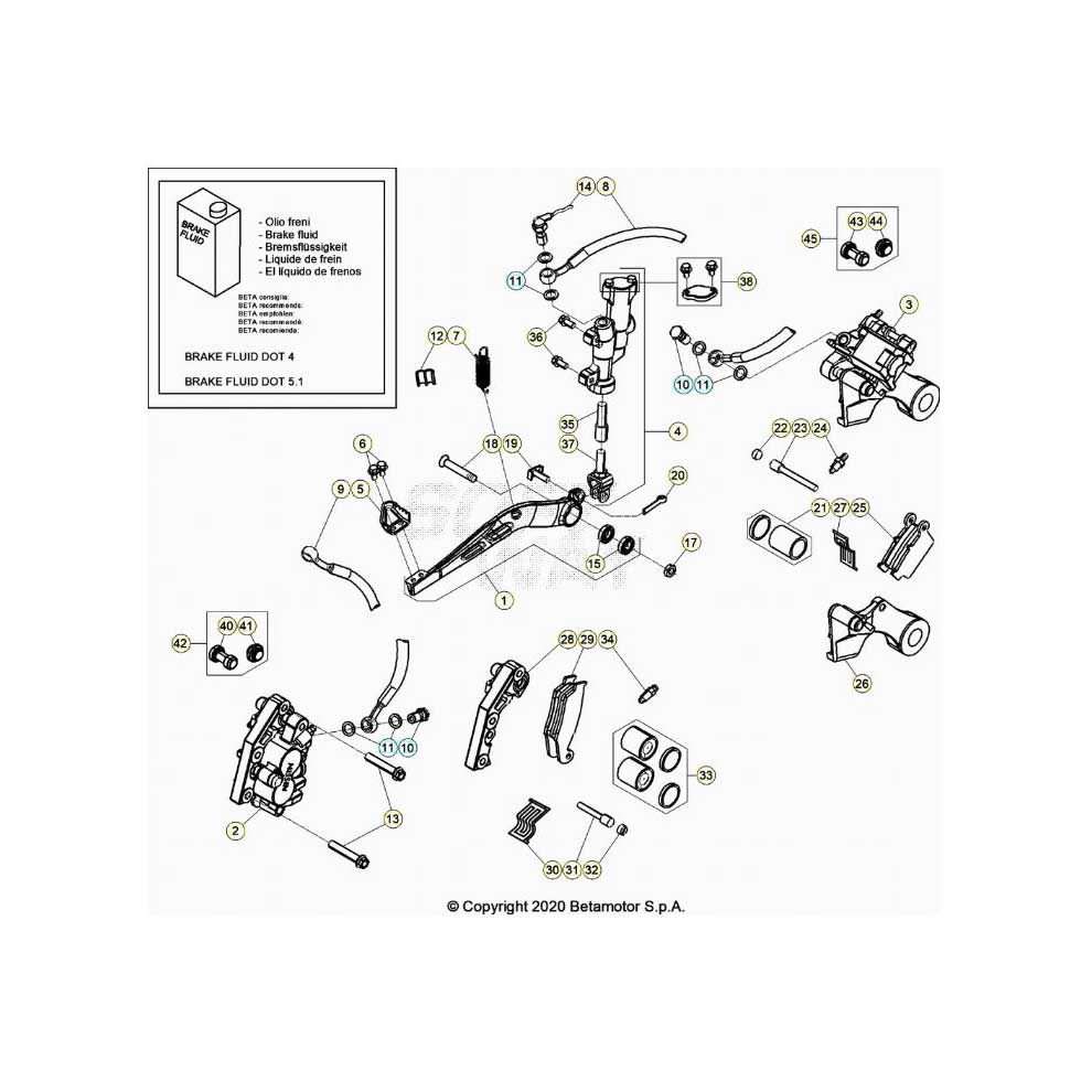 Beta RR300RC 21 Bremsen Ersatzteile