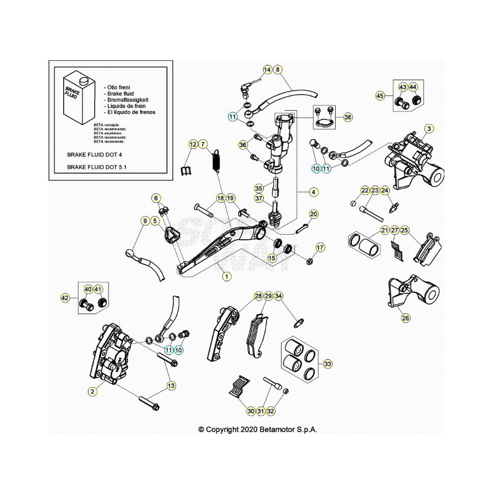 Beta RR350 24 Bremsen Ersatzteile Beta RR350 24 Bremsen Ersatzteile