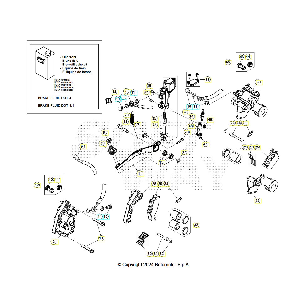 Beta RR350 25 Bremsen Ersatzteile Beta RR350 25 Bremsen Ersatzteile