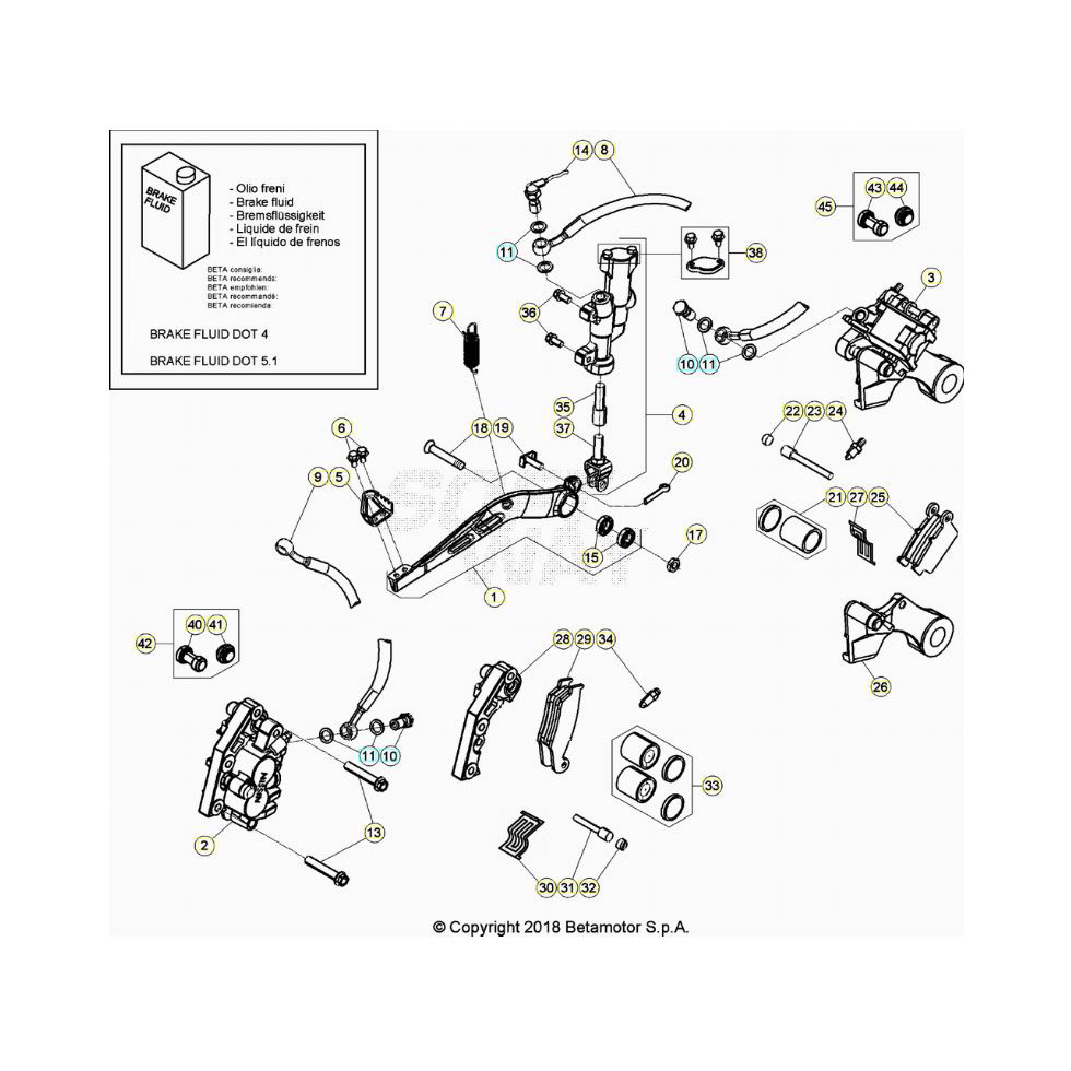 Beta RR390 20 Bremsen Ersatzteile Beta RR390 20 Bremsen Ersatzteile