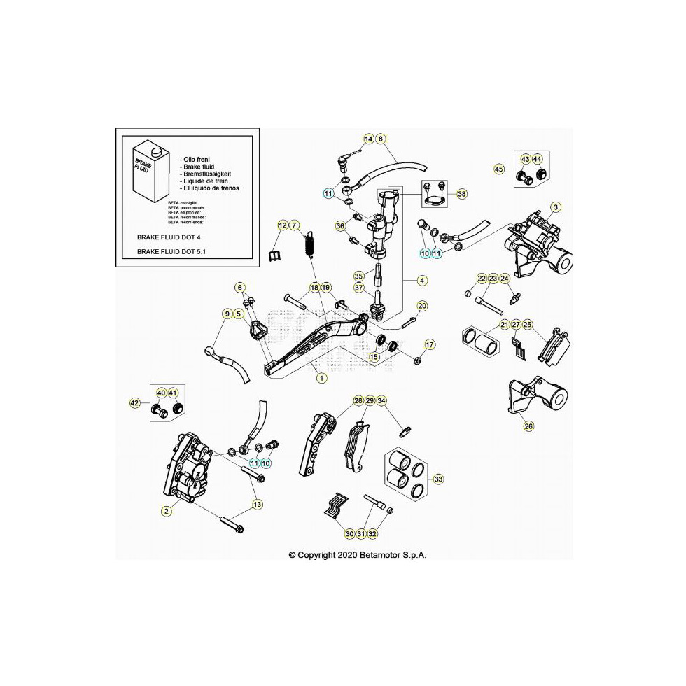 Beta RR390 23 Bremsen Ersatzteile Beta RR390 23 Bremsen Ersatzteile