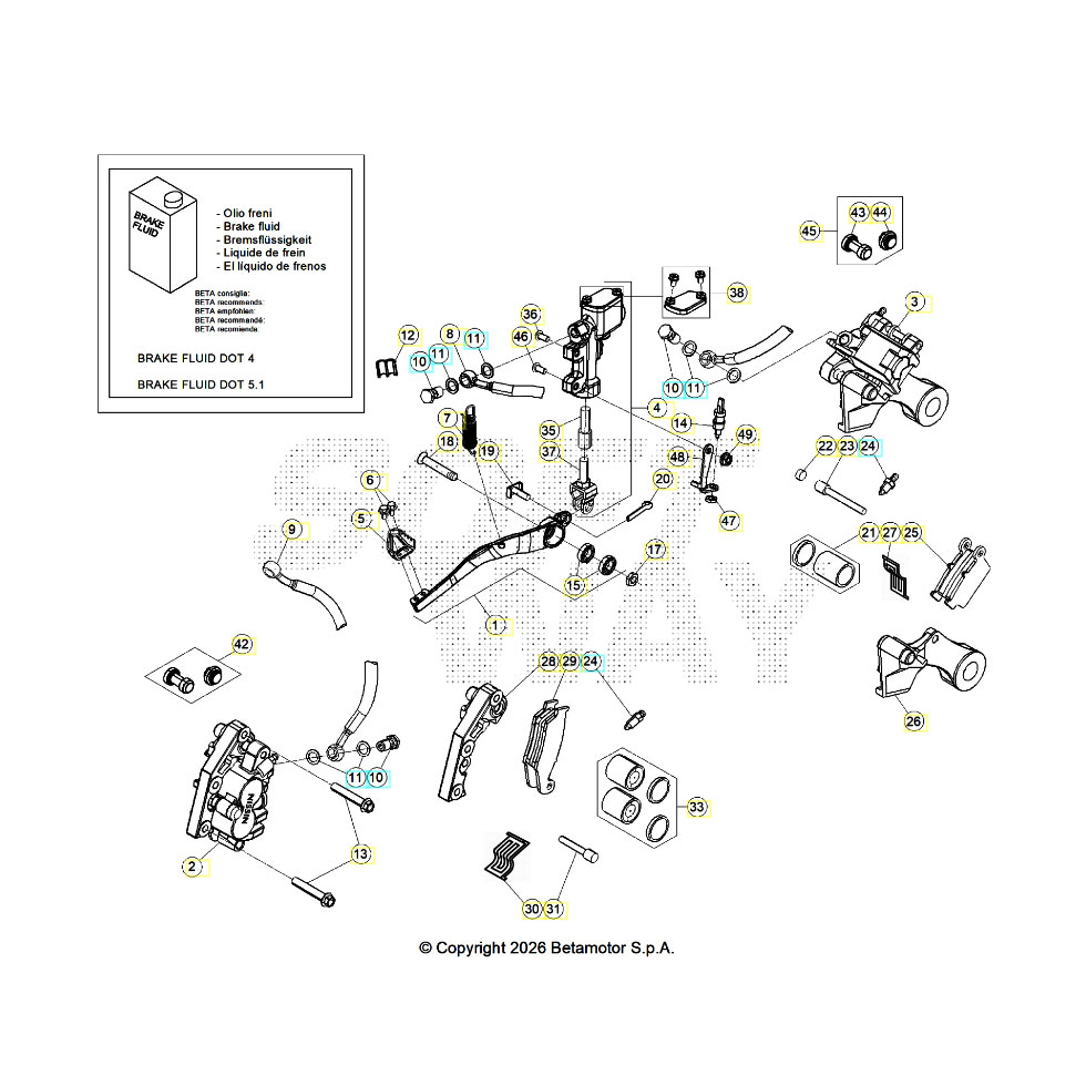 Beta RR390 26 Bremsen Ersatzteile