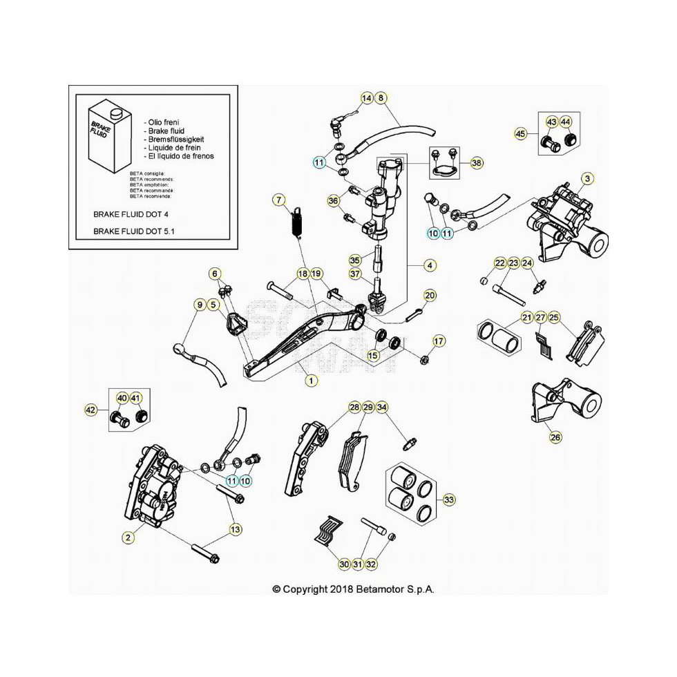 Beta RR430 20 Bremsen Ersatzteile