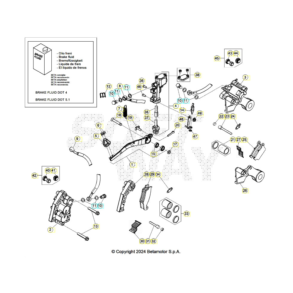 Beta RR430 25 Bremsen Ersatzteile Beta RR430 25 Bremsen Ersatzteile