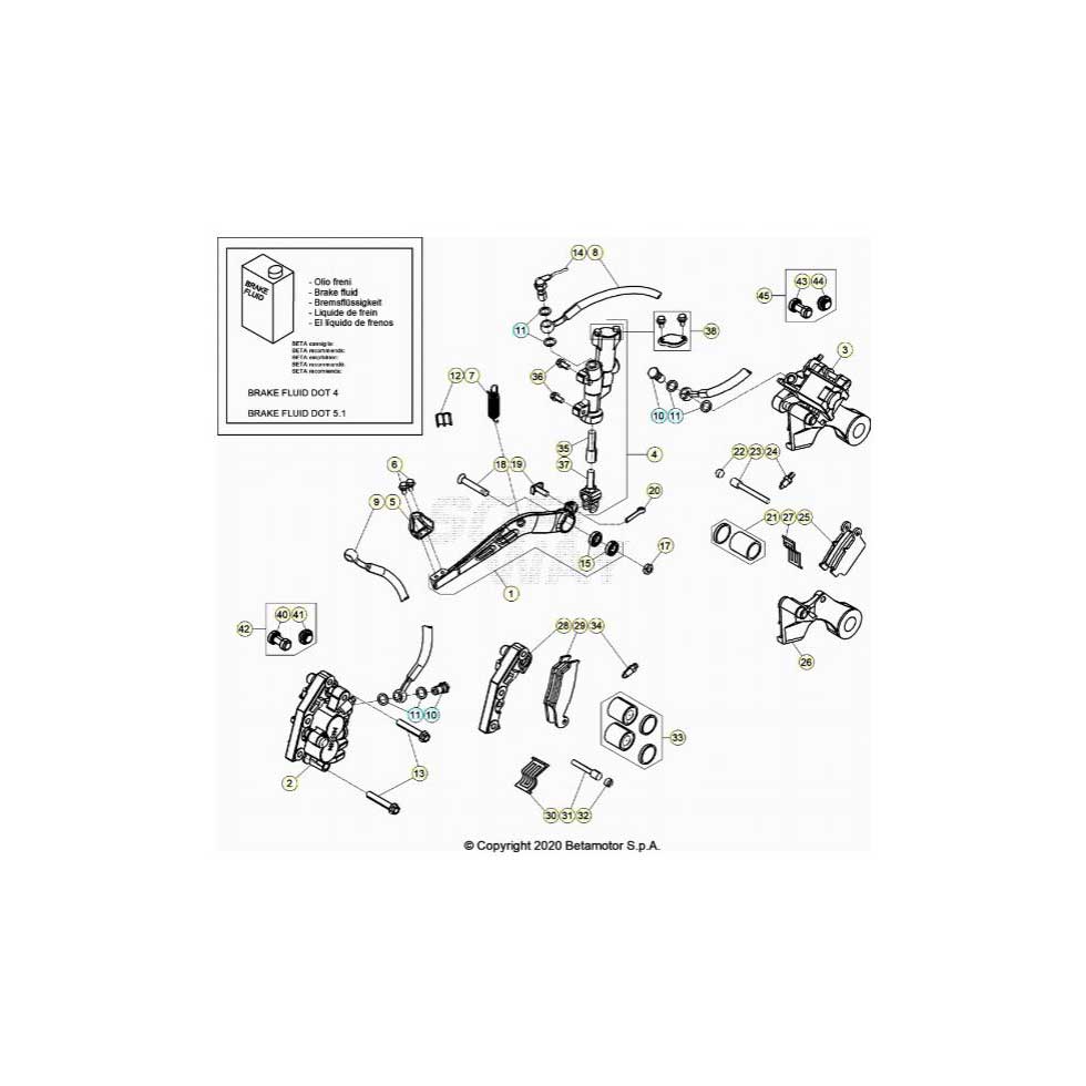 Beta RR430RC 20 4T Bremsen Ersatzteile Beta RR430RC 20 4T Bremsen Ersatzteile