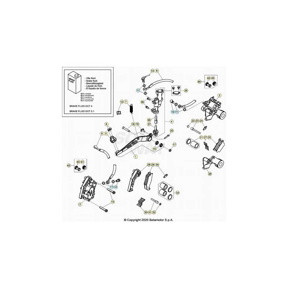 Beta RR480RC 21 4T Bremsen Ersatzteile Beta RR480RC 21 4T Bremsen Ersatzteile
