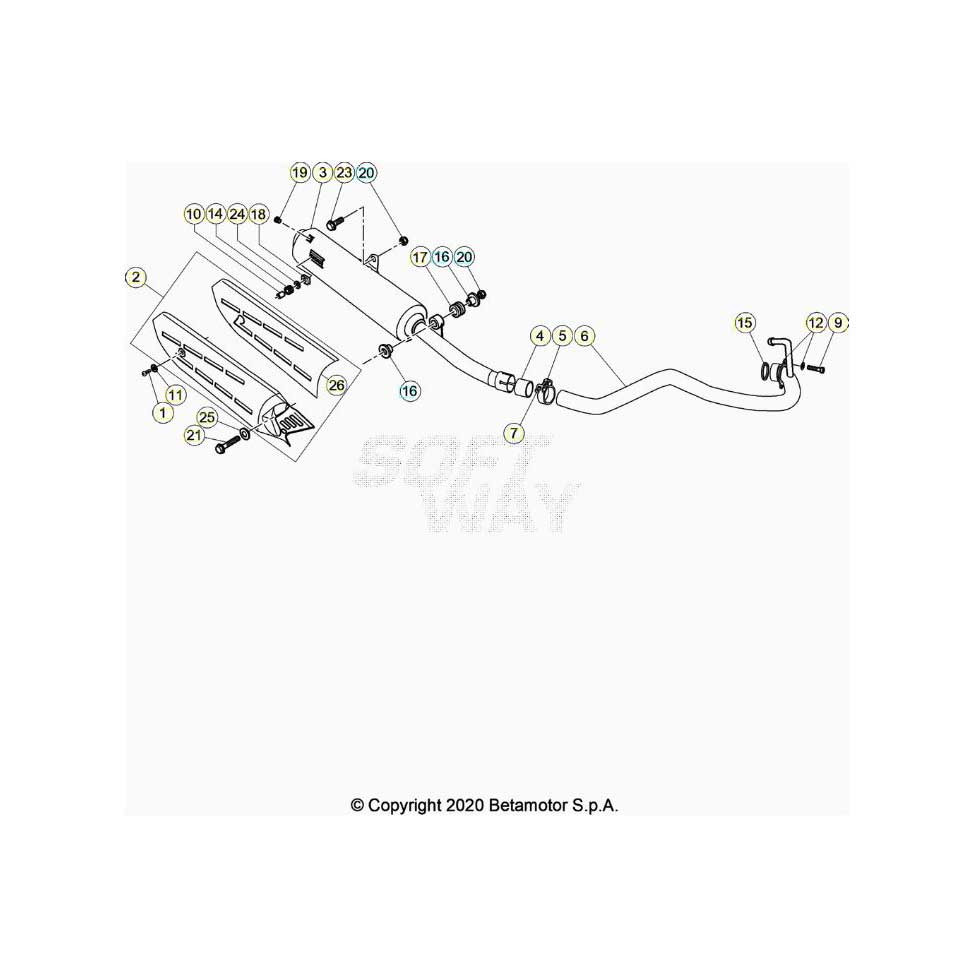Beta Alp 200 20 Auspuffsystem Ersatzteile