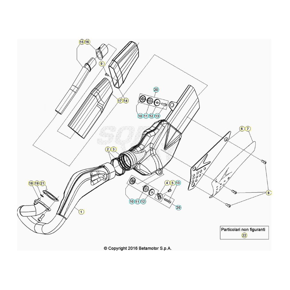 Beta EVO300 2T 20 Auspuffsystem Ersatzteile Beta EVO300 2T 20 Auspuffsystem Ersatzteile