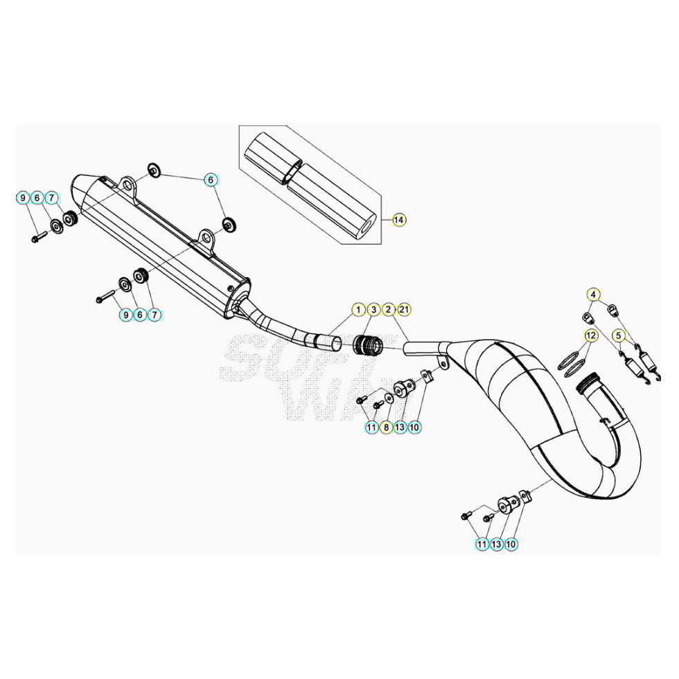 Beta RR125 20 Auspuffsystem Ersatzteile
