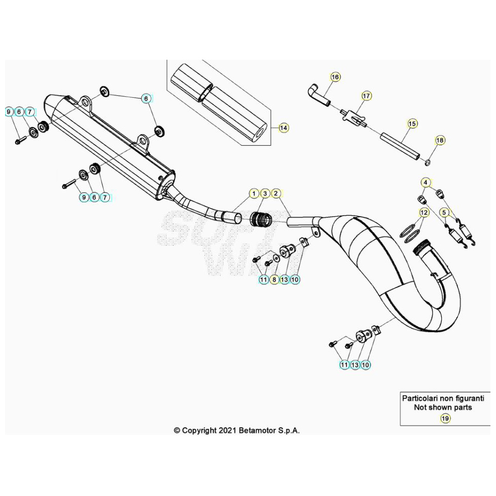 Beta RR125 24 Auspuffsystem Ersatzteile