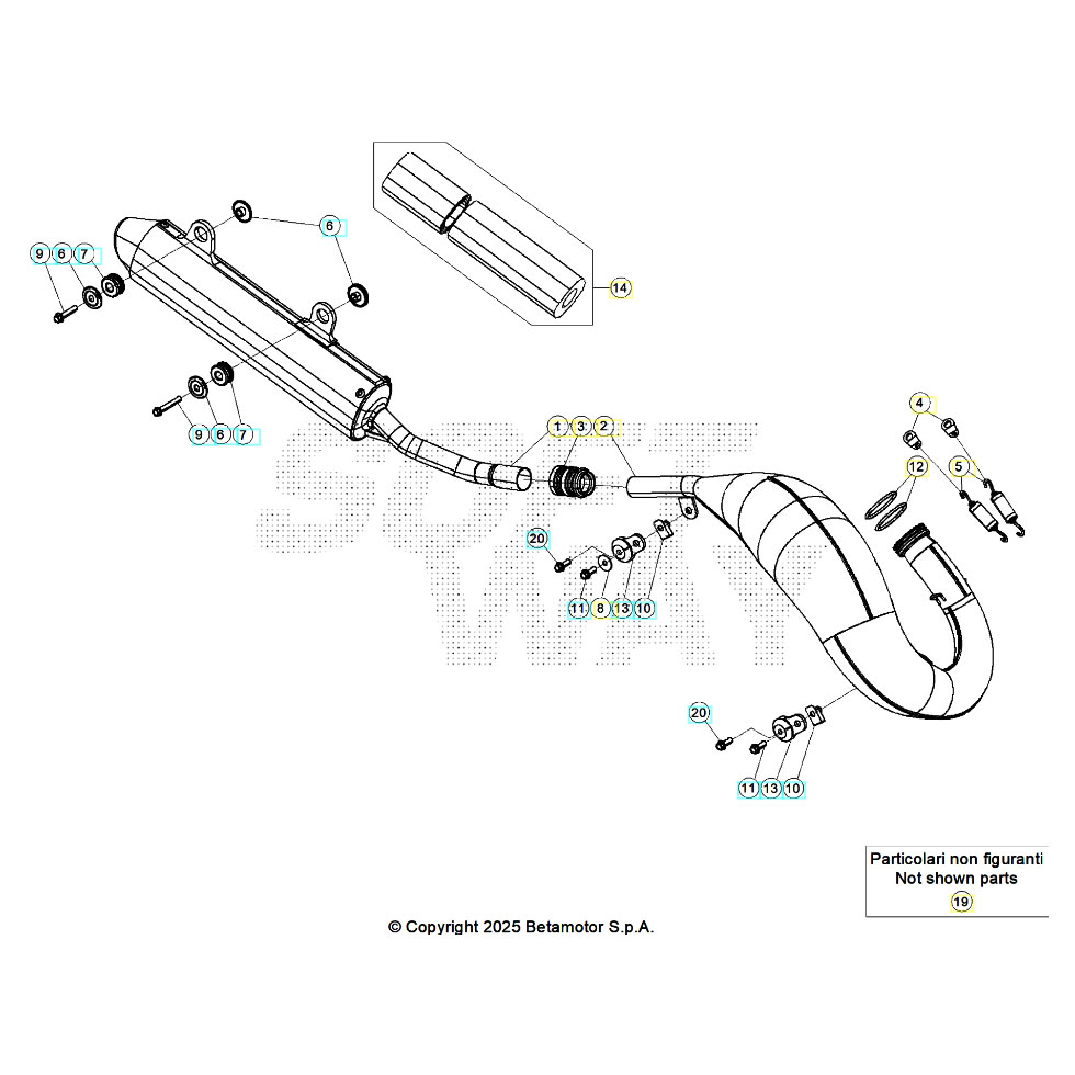 Beta RR125RC 26 Auspuffsystem Ersatzteile