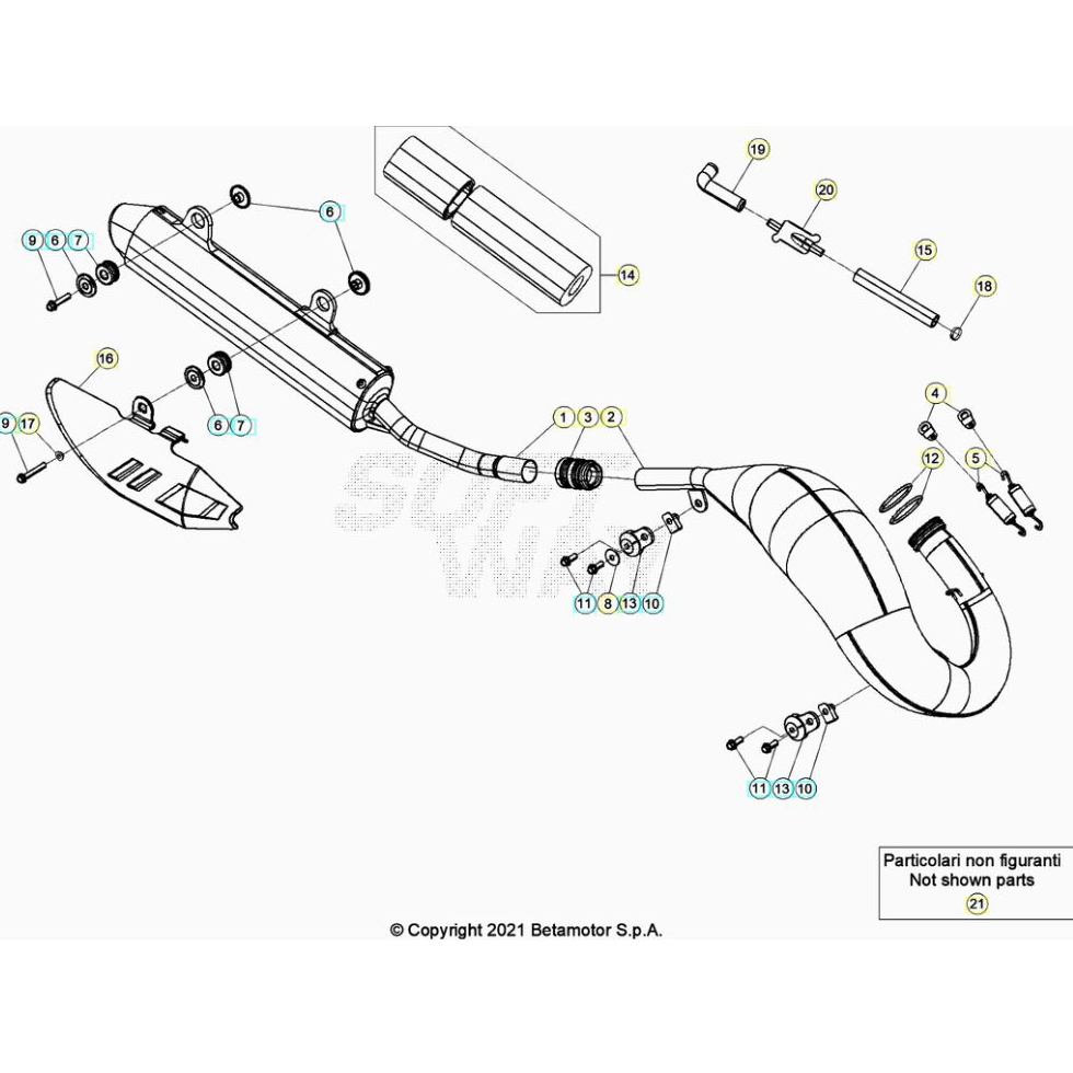 Beta RR200 22 Auspuffsystem Ersatzteile