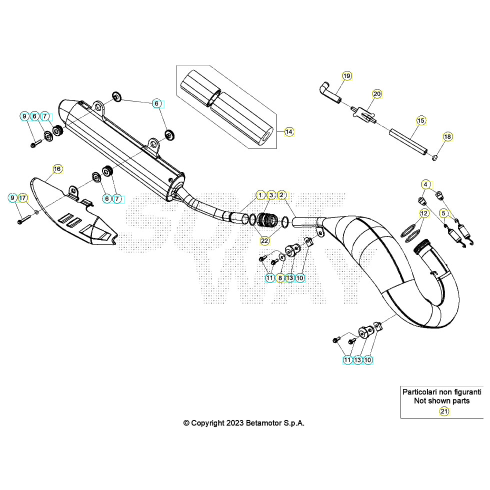 Beta RR200 24 Auspuffsystem Ersatzteile