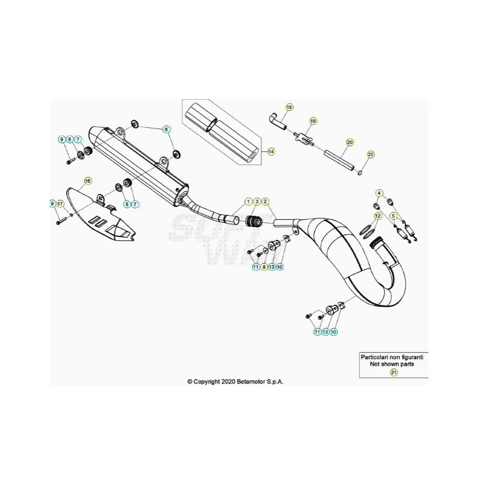 Beta RR200RC 22 Auspuffsystem Ersatzteile