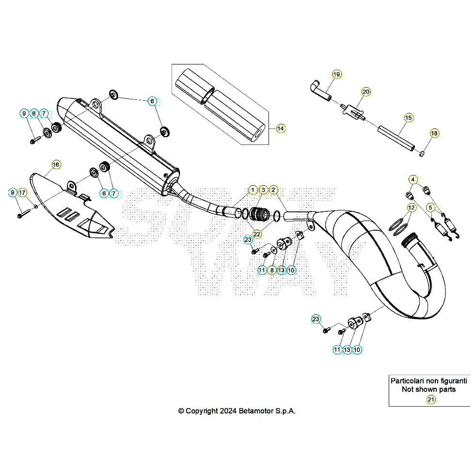 Beta RR200RC 25 Auspuffsystem Ersatzteile