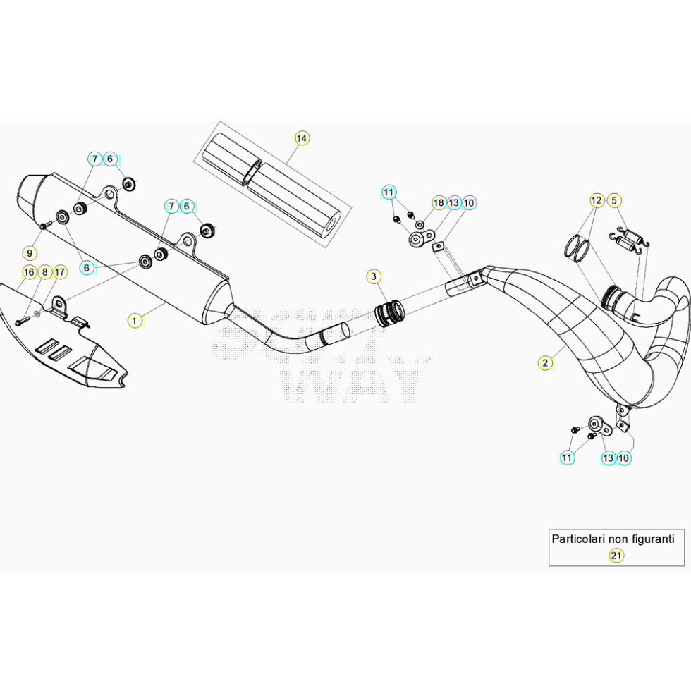 Beta RR250RC 20 Auspuffsystem Ersatzteile