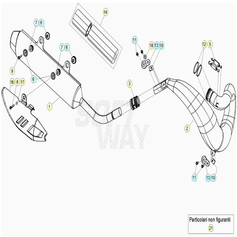 Beta RR300 20 Auspuffsystem Ersatzteile