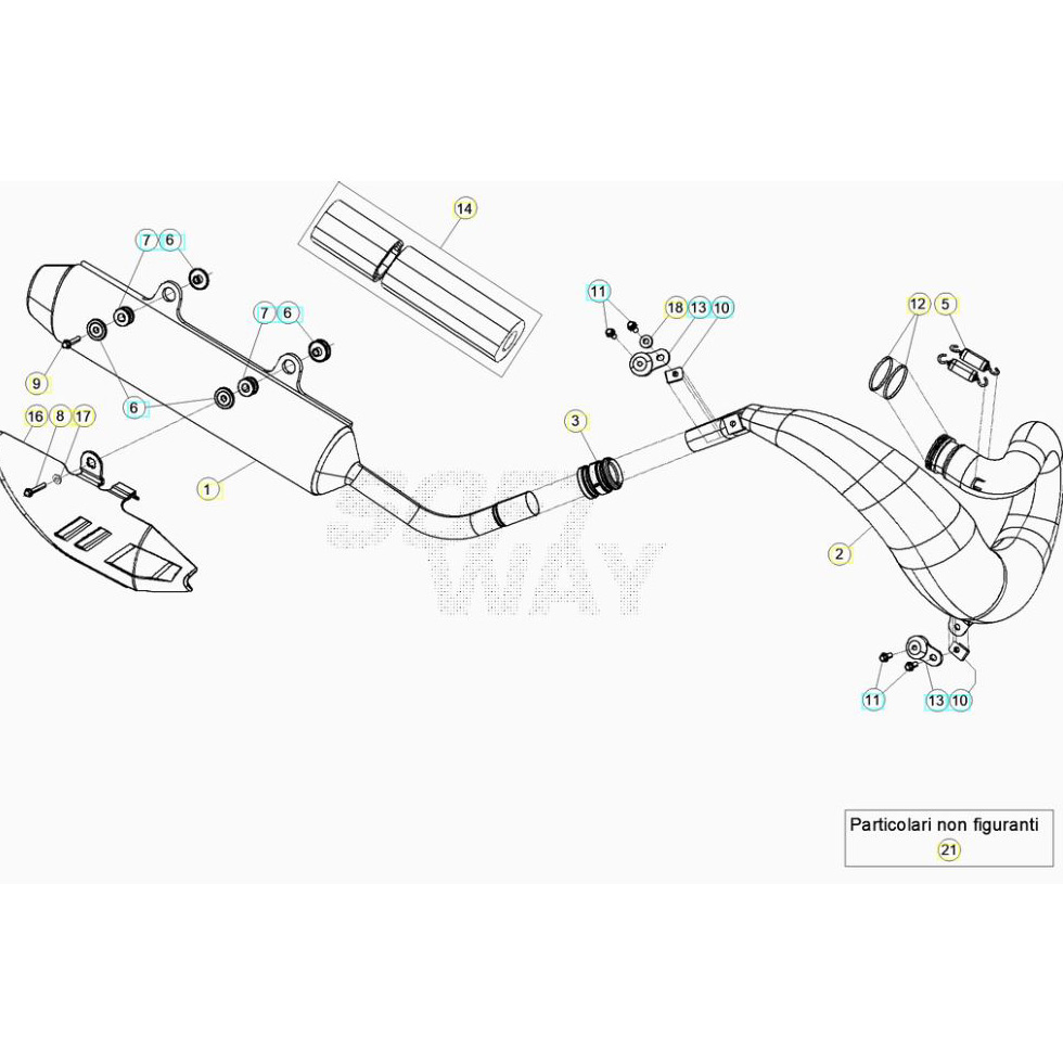 Beta RR300RC 20 Auspuffsystem Ersatzteile