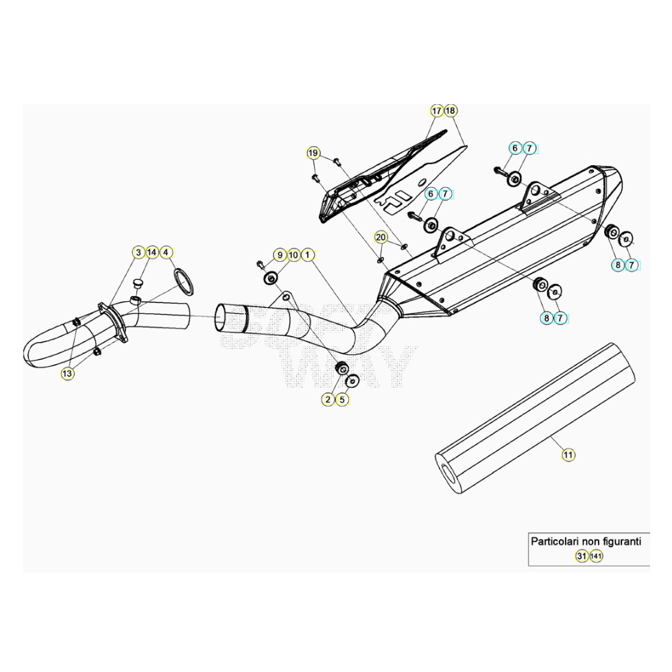 Beta RR350 20 Auspuffsystem Ersatzteile