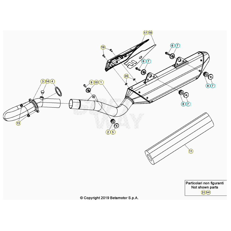 Beta RR390 23 Auspuffsystem Ersatzteile