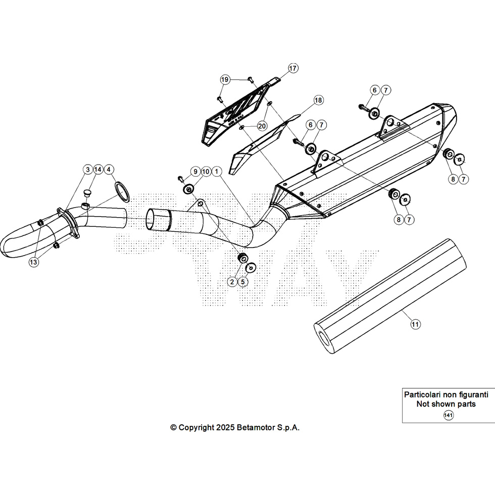 Beta RR390 Racing 26 Auspuffsystem Ersatzteile