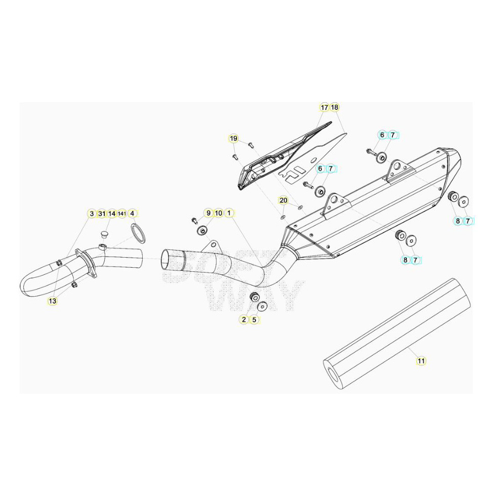 Beta RR480 20 Auspuffsystem Ersatzteile