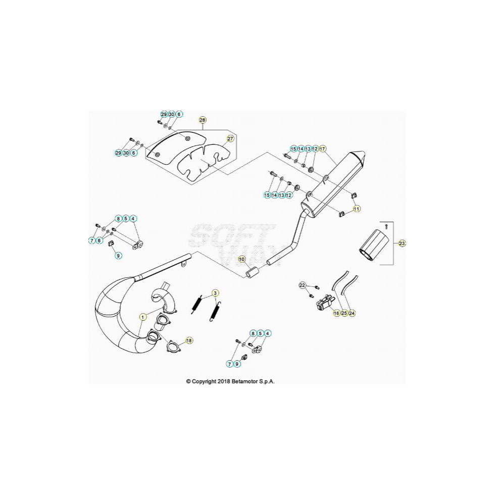 Beta RR50 20 Auspuffsystem Ersatzteile