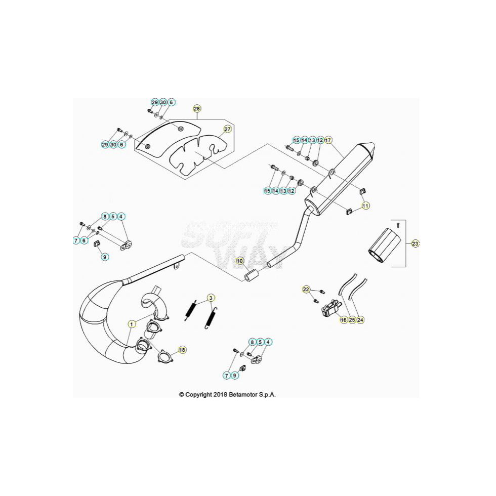 Beta RR50RC 20 Auspuffsystem Ersatzteile