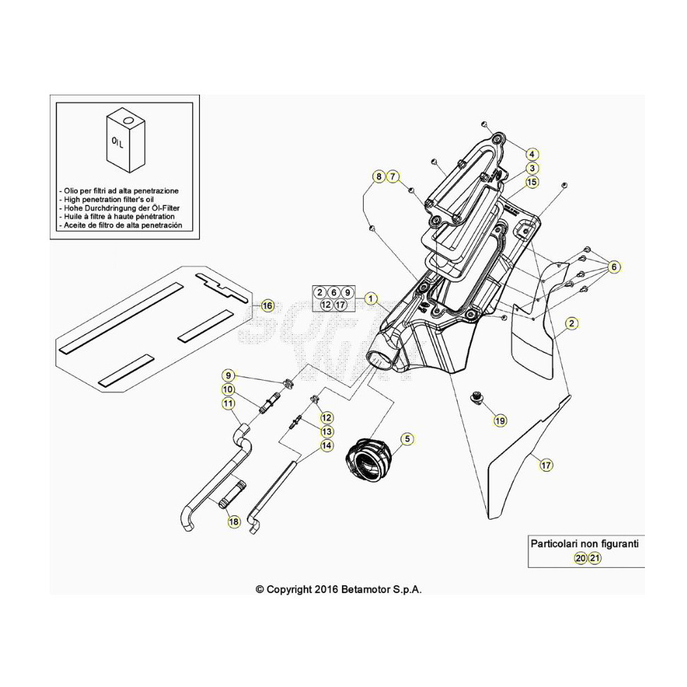 Beta EVO300 4T 20 Luftfilterkasten Ersatzteile Beta EVO300 4T 20 Luftfilterkasten Ersatzteile